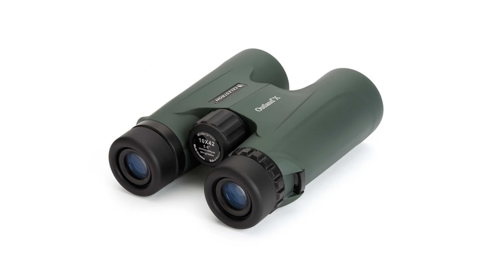 Celestron Outland X 10x42 Roof Prism Waterproof Binocular, Green 71345