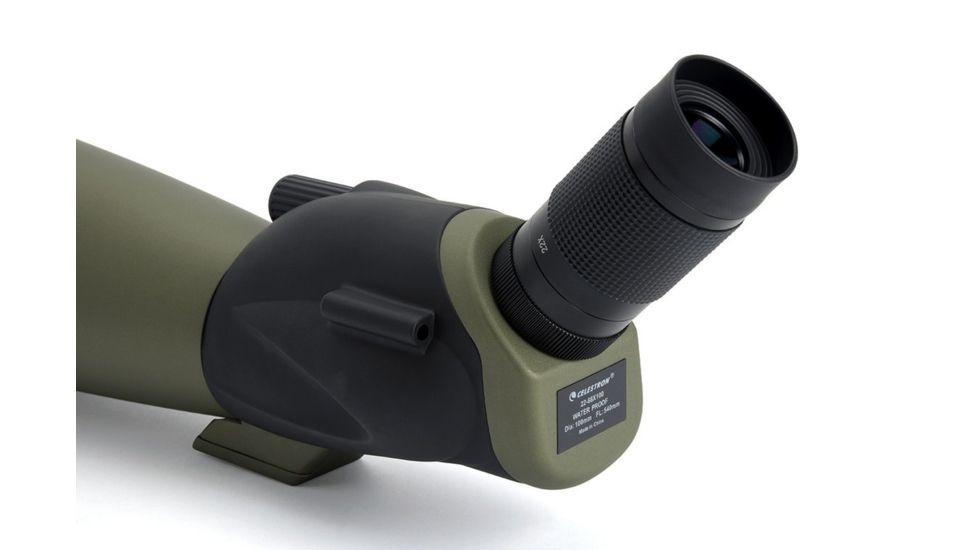 Celestron Ultima 100 Angled Spotting Scope, 22-66x100 Zoom, Matte w/ Case 52252