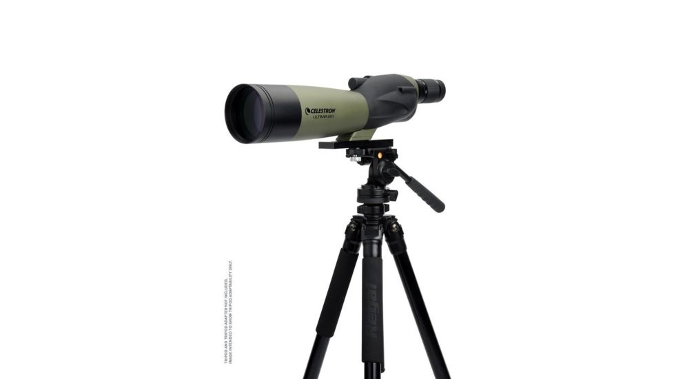 Celestron Ultima 80 Spotting Scope, Straight, 20-60x80 Zoom, Matte, 52254