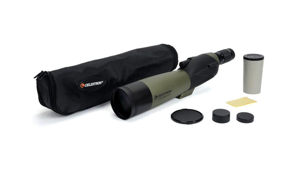 Celestron Ultima 80 Spotting Scope, Straight, 20-60x80 Zoom, Matte, 52254