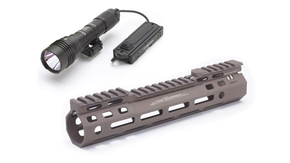 Cloud Defensive Light Control System, Streamlight HLX, Cloud Optimized Rail Combo, Black / FDE, LCSMK2K-HLX-CORv2-FDE