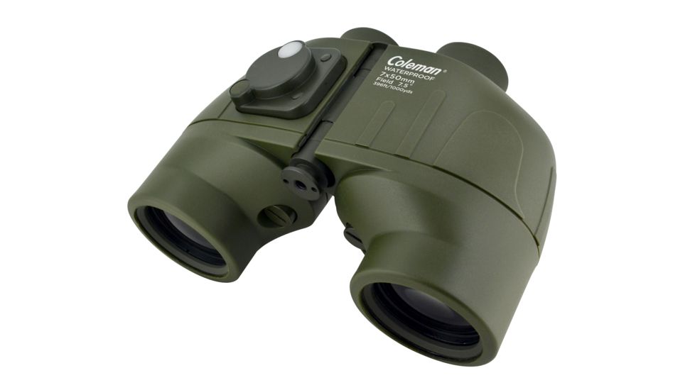 Coleman Signature 7x50 Waterproof  Porro Binoculars w/Illuminated Reticle &amp; Individual Eye Focusing, Green CS750WPIF