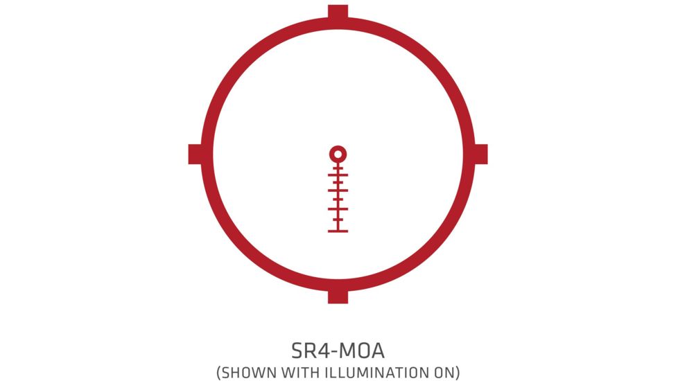 Crimson Trace 2 Series Tactical Rifle Scope, 1-4x24mm, FFP, 30mm Tube, SR4-MOA Illuminated Reticle, Black, CTA-2104