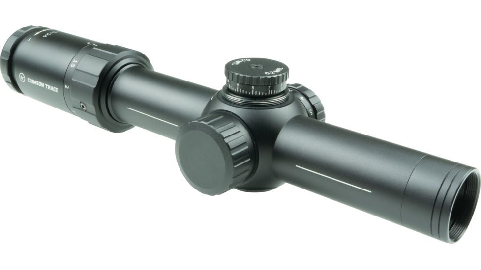 Crimson Trace 3 Series Tactical Rifle Scope, 1-5x24mm, FFP, 30mm Tube, SR3-MIL Illuminated Reticle, Black, CTL-3105