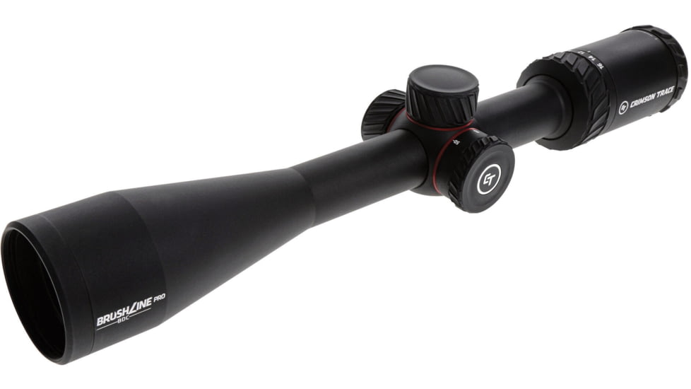 Crimson Trace Brushline Pro Rifle Scope, 4-16x42mm, 1in Tube, Second Focal Plane, CT Custom BDC PRO Reticle, MOC Coating, Black, 01-01400