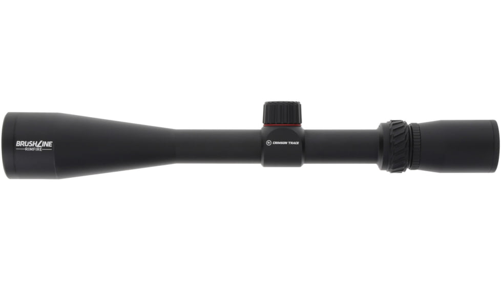 Crimson Trace Brushline Rifle Scope, 4-12x40mm, 1in Tube, Second Focal Plane, CT Custom BDC Rimfire Reticle, MOC Coating, Black, 01-01590