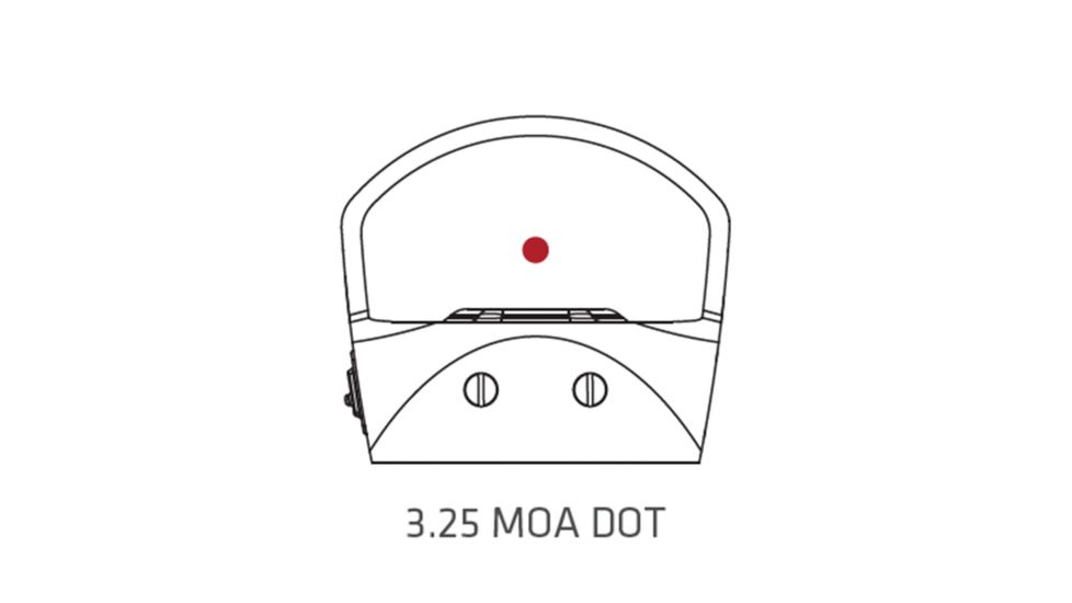 Crimson Trace Compact Electronic Open Reflex Sight for Pistols, 3.25 MOA, Burris Docter Mount, Black, CTS-1200