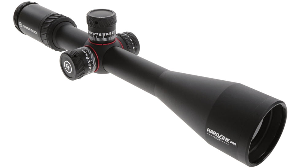 Crimson Trace Hardline Pro Rifle Scope, 4-16x50mm, 30mm Tube, First Focal Plane, Illuminated CT Custom MR1-MOA Reticle, MOC Coating, Black, 01-01020