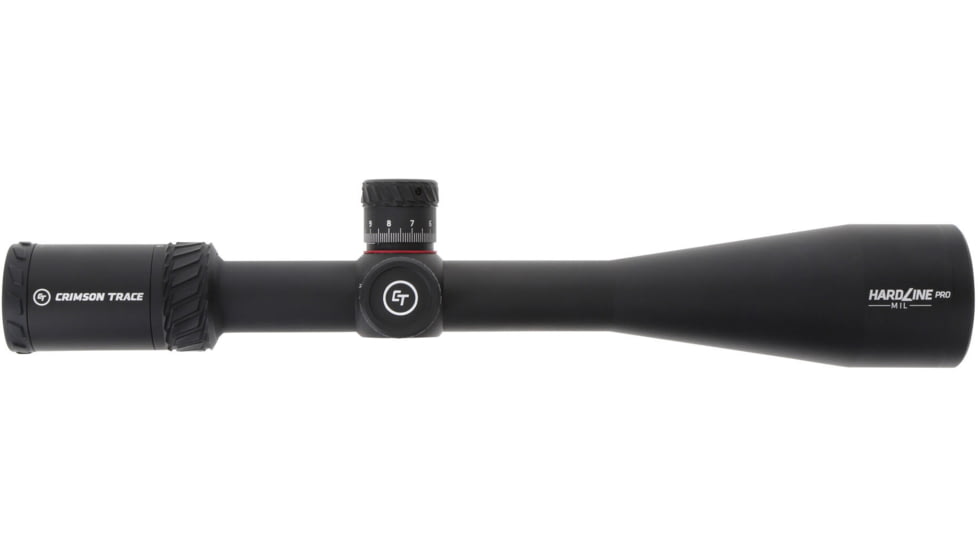 Crimson Trace Hardline Pro Rifle Scope, 6-24x50mm, 30mm Tube, First Focal Plane, Illuminated CT Custom MR1-MIL Reticle, MOC Coating, Black, 01-01050