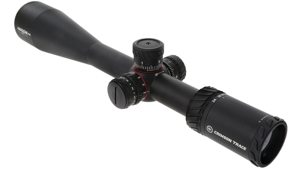 Crimson Trace Hardline Pro Rifle Scope, 6-24x50mm, 30mm Tube, Second Focal Plane, Illuminated CT Custom MR1-MIL Reticle, MOC Coating, Black, 01-01080