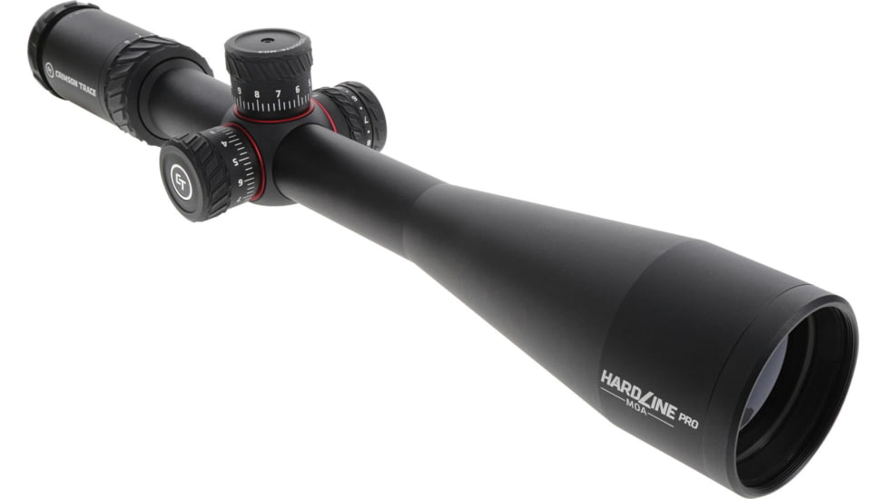 Crimson Trace Hardline Pro Rifle Scope, 6-24x50mm, 30mm Tube, Second Focal Plane, Illuminated CT Custom MR1-MOA Reticle, MOC Coating, Black, 01-01090