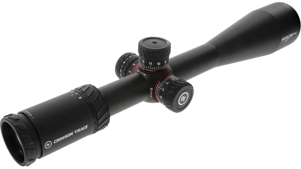 Crimson Trace Hardline Pro Rifle Scope, 6-24x50mm, 30mm Tube, Second Focal Plane, Illuminated CT Custom MR1-MOA Reticle, MOC Coating, Black, 01-01090