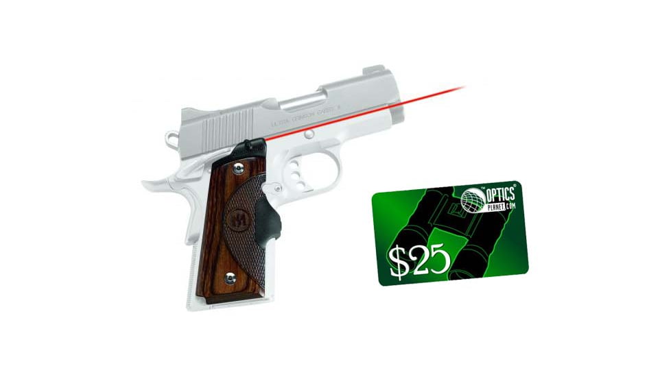 Crimson Trace Master LaserGrip Laser Sight for 1911 Compact, Walnut LG-909 w/ 25 Dollar Email Gift Certificate