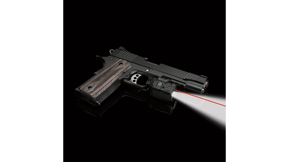 Crimson Trace Rail Master Pro - Universal Rail Mount Laser-LED Combo, Black, Red Laser CMR-205