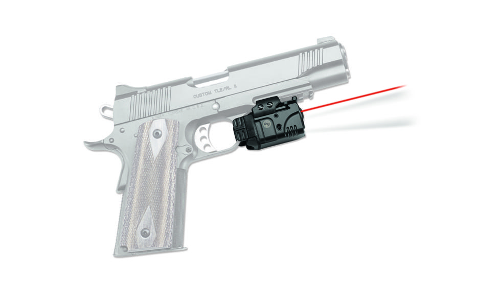 Crimson Trace Rail Master Pro - Universal Rail Mount Laser-LED Combo, Black, Red Laser CMR-205
