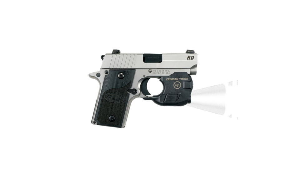 Crimson Trace Weapon Light, 1/3N Lithium, Sig Sauer P238 / P938, White, 100 Lumen, Black, LTG-776