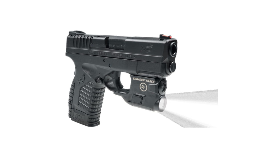 Crimson Trace Weapon Light, 1/3N Lithium, Springfield, White, 100 Lumen, Black, LTG-771