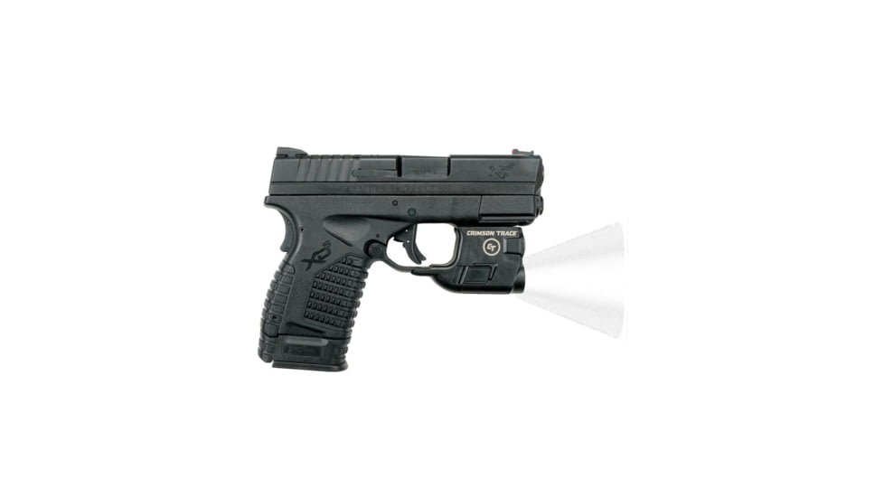 Crimson Trace Weapon Light, 1/3N Lithium, Springfield, White, 100 Lumen, Black, LTG-771