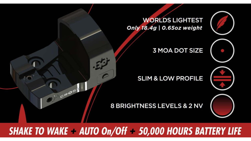 Cross Armory CRRDORMSC Black 3 MOA Red Dot Reticle