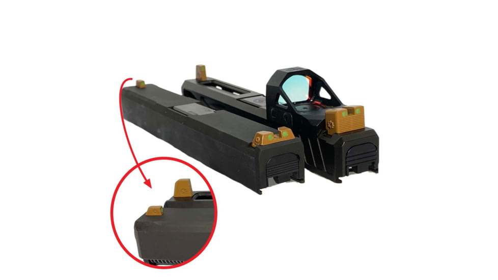 Cross Armory Glow-In-The-Dark Pistol Sights, FDE, Standard, crGSs-fde