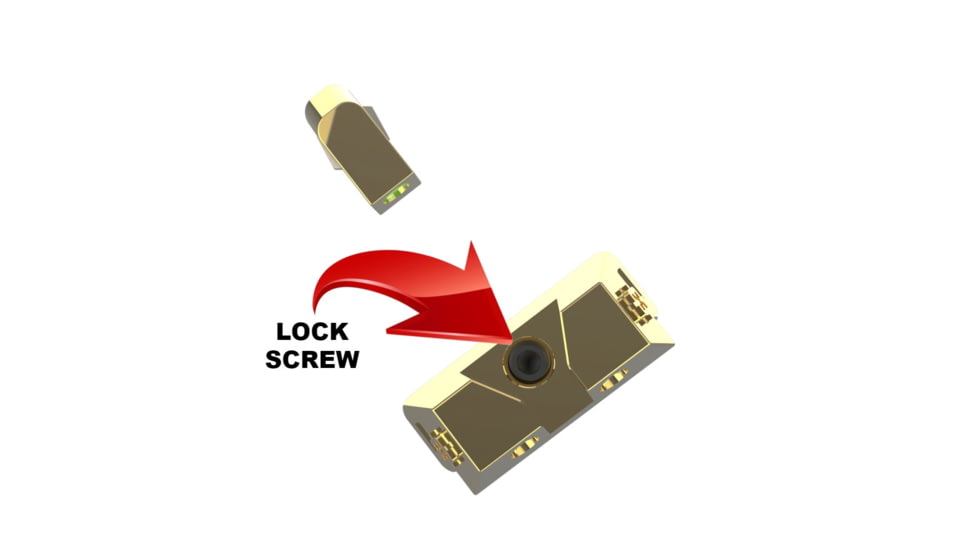 Cross Armory Glow-In-The-Dark Pistol Sights, Gold, Standard, crGSs-gd