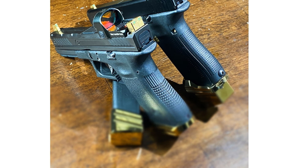 Cross Armory Glow-In-The-Dark Pistol Sights, Gold, Tall, crGSt-gd