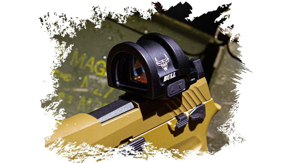 Cyelee Optics BULL X PRO Reflex Red Dot Sight, 1x34.5x26mm, 2 MOA Dot/26 MOA Circle, Black, X003ZQ2KW3