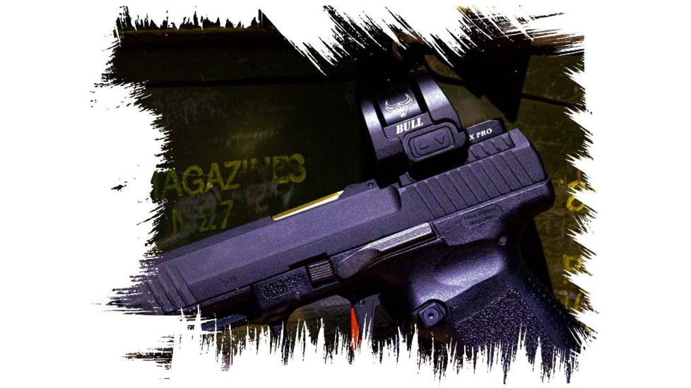 Cyelee Optics BULL X PRO Reflex Red Dot Sight, 1x34.5x26mm, 2 MOA Dot/26 MOA Circle, Black, X003ZQ2KW3