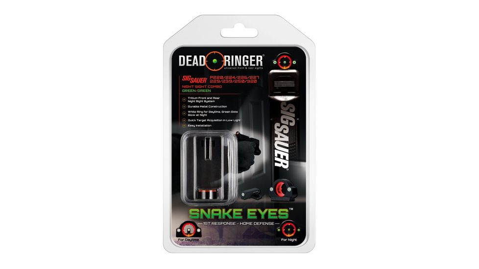 Dead Ringer Night Sight Snake Eyes Series-3 Green Sig Sauer