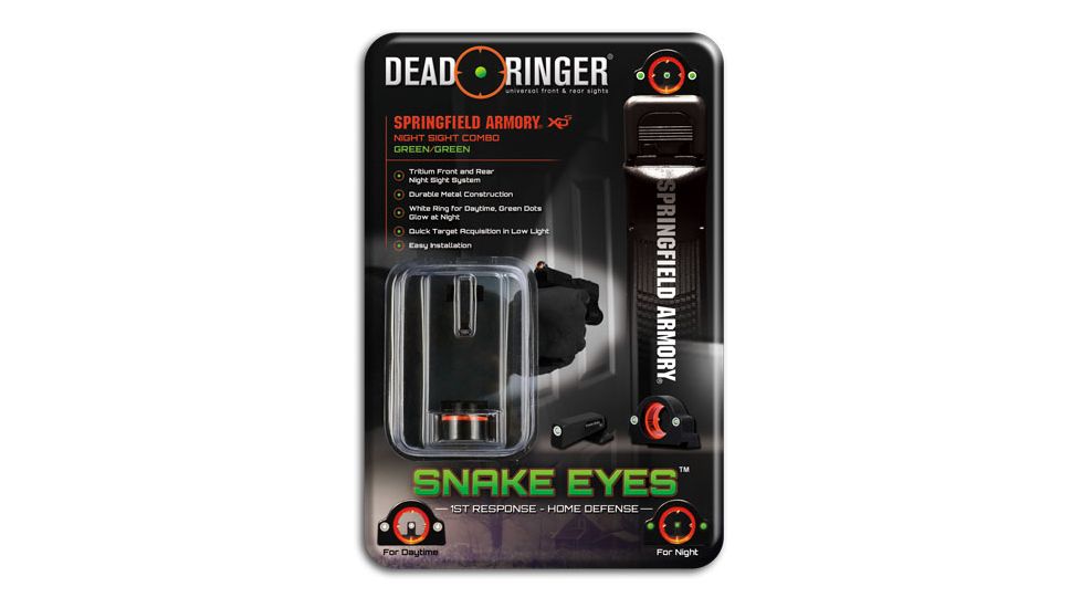 Dead Ringer Night Sight Snake Eyes Series-3 Green Spfld Xds