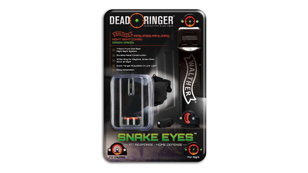 Dead Ringer Night Sight Snake Eyes Series-3 Green Walther
