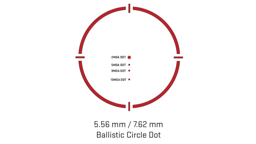SIG SAUER Romeo4T Tactical RDS, Ballistic Circle Dot .5 MOA Reticle, Solar/Side Mount Battery, Hex Bolt Mount &amp; Spacer, SOR43031