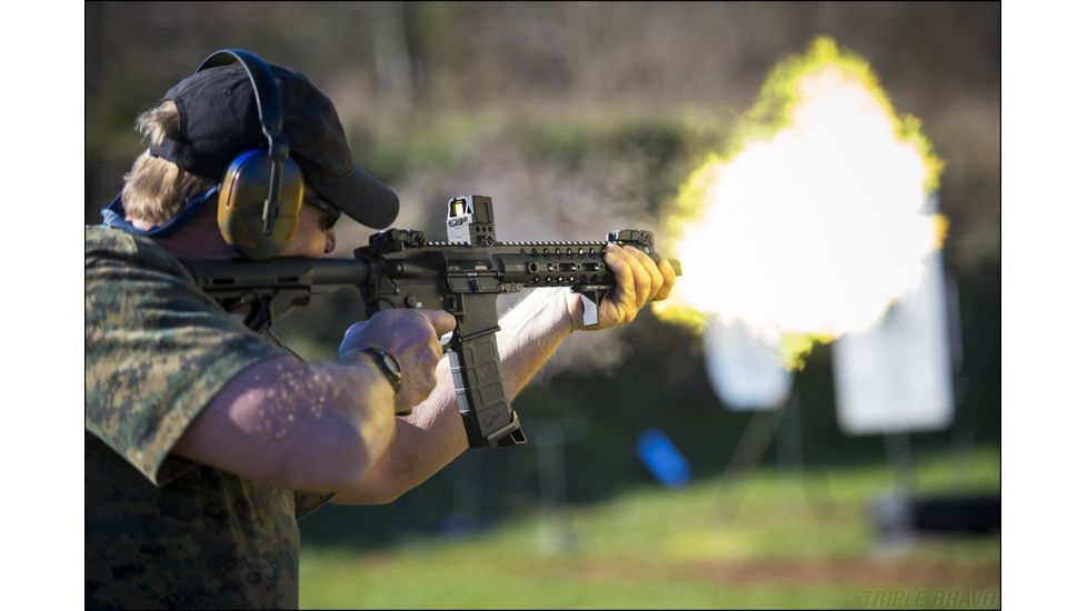 DI Optical Falcon Prismatic Red Dot Sight w/ Push Button Control and Auto Shut Off Mode, Matte Black FC1