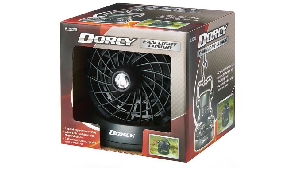 Dorcy 2-Speed Rotating Fan with LED Light, Green, 41-3116