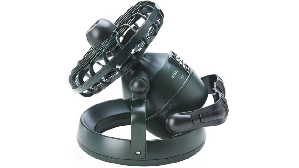 Dorcy 2-Speed Rotating Fan with LED Light, Green, 41-3116