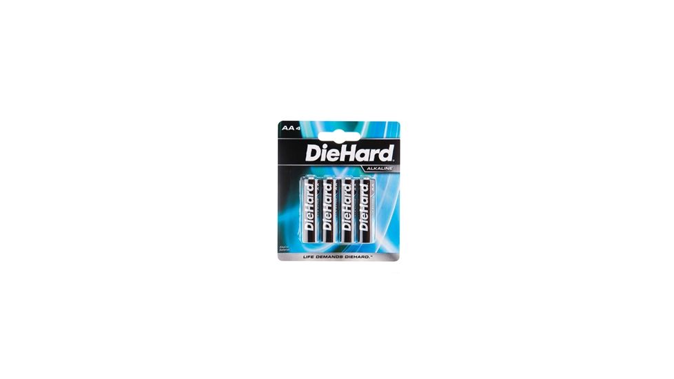 Dorcy Diehard Alkaline Batteries 4AA Batteries Carded 41-1100