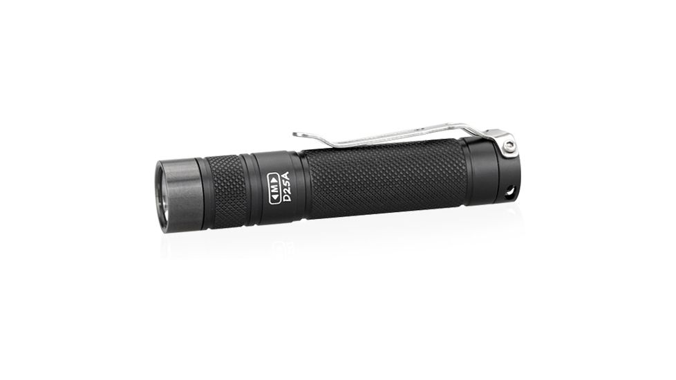 Eagtac D25A Clicky XML2 U4 LED Flashlight, Black, Medium, D25ARCXML2