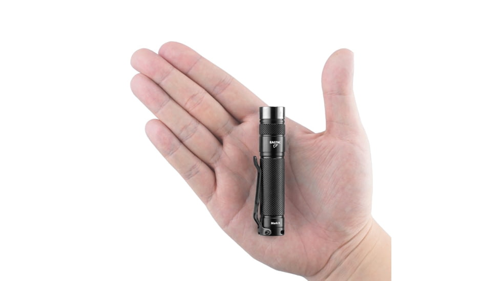 EAGTAC D25A RC MKII Flashlight, 395nm UV LED, 1800 mW, Black, D25A-CLICKY-MKII-395nm-UV