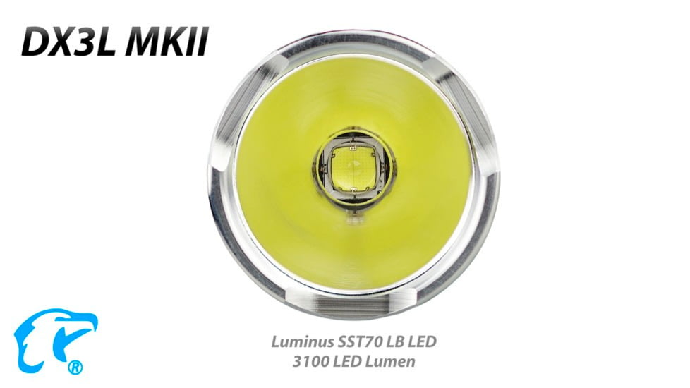 EAGTAC DX3L MKII Flashlight, SST70 CW LED, 2674lm, Black, DX3L MKII-XHP50.2-NW