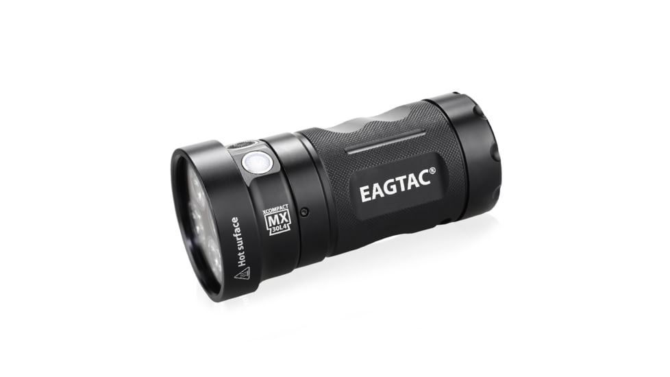 EAGTAC MX30L4-XC Base Flashlight, 12 Nichia 219B CRI-92 5700K LED, 4000lm, Black, MX30L4XC-12*219B-BASE-NW