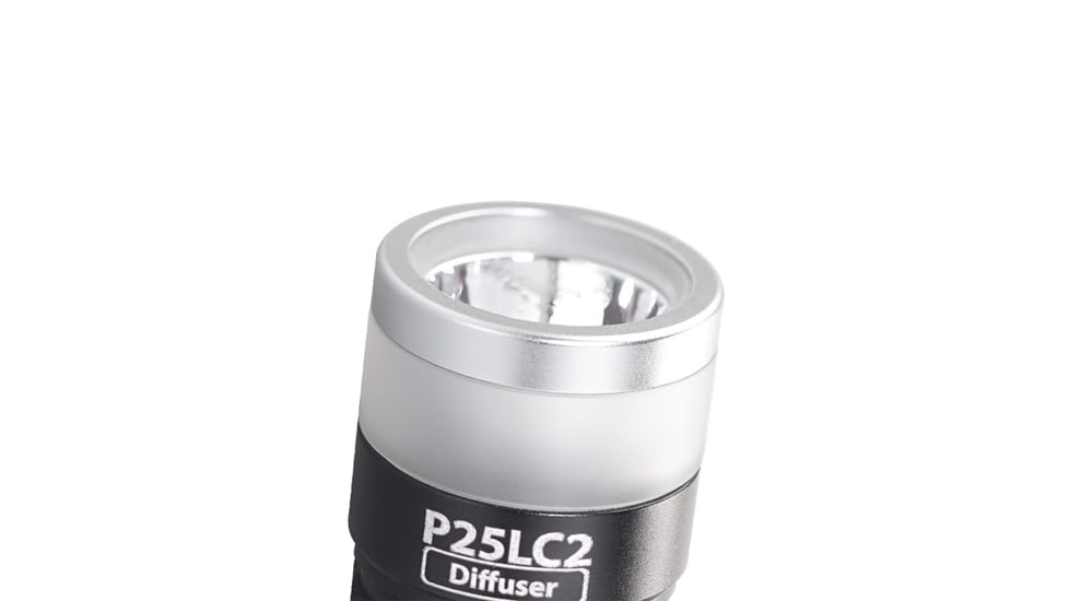 EAGTAC P25LC2 Diffuser Flashlight, XM-L2 U2 NW w/ LEDarray LED, 1150lm w/ 475lm, Black, P25LC2-Diffuser-XML2-NW