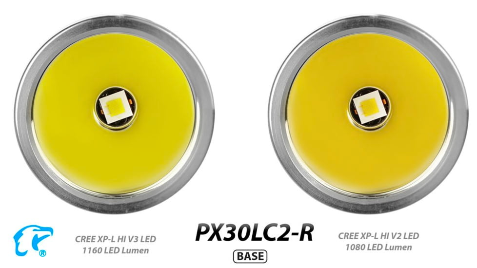 EAGTAC PX30LC2-R Flashlight Kit, Nichia 219C CRI92 4000K LED, 800lm, Black, PX30LC2R-219C-KIT-NW