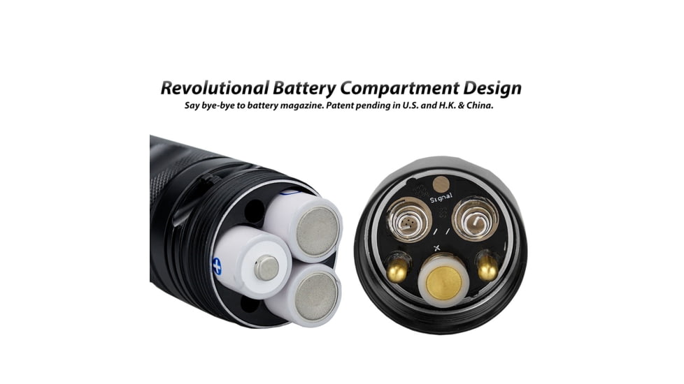 EAGTAC SX25A6 Flashlight Kit, XM-L2 CW U4 LED, 1494lm, Black, SX25A6-XML2-KIT-CW