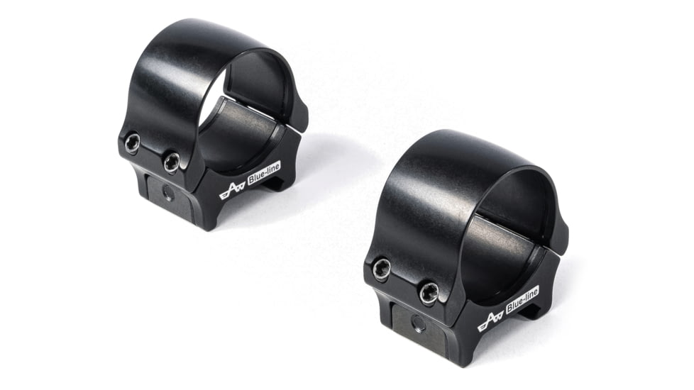 EAW Classical Shape Blue Line Roll Off Scope Mount, Diameter 30mm, Height 5mm, Screw, Black, Small, 471003005021