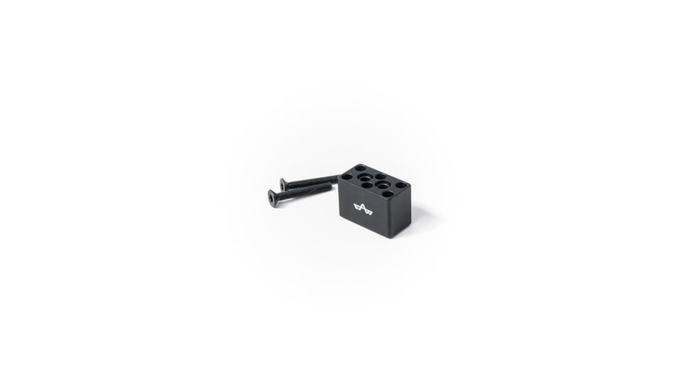 EAW German Tactical Mount Elevation Block, Hole Distance 10mm, Angeled Mount, Height 20mm, Black, 60008