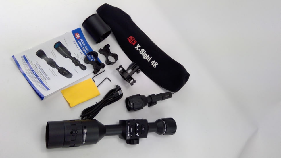 EDEMO ATN X-Sight-4k, 5-20x Pro edition Smart Day/Night Hunting Rifle Scope with Full HD Video rec, WiFi, GPS, Smooth zoom and Smartphone controlling thru iOS or Android Apps, Black, DGWSXS5204KP, EDEMO4