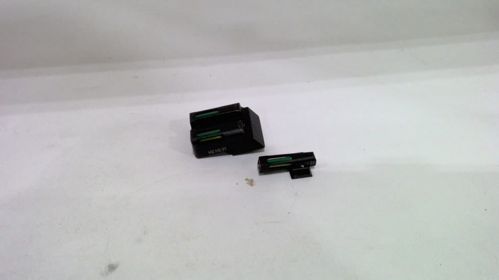 USED HiViz Staccato Handguns LiteWave H3 Tritium/LitePipe Day/Night Sight, Green with Orange Front Ring, STIN521, EDEMO1, Used, Condition Fair, Condition Fair, Used