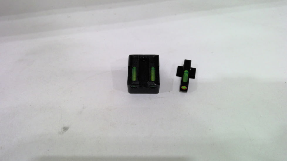 USED HiViz Staccato Handguns LiteWave H3 Tritium/LitePipe Day/Night Sight, Green with Orange Front Ring, STIN521, EDEMO1, Used, Condition Fair, Condition Fair, Used