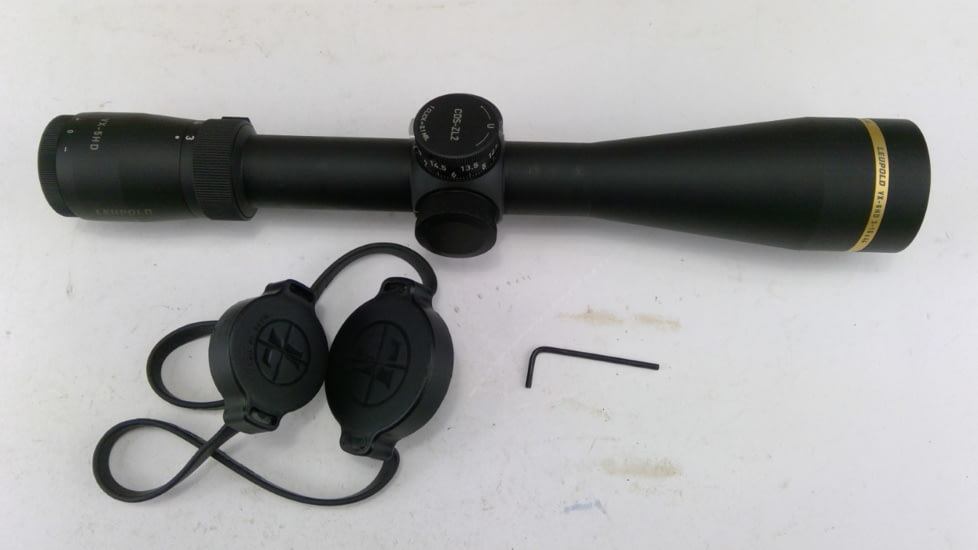 EDEMO Leupold VX-5HD 3-15x44mm Rifle Scope, 30 mm Tube, Second Focal Plane, Black, Matte, Non-Illuminated HTMR Reticle, Mil Rad Adjustment, 178027, EDEMO1