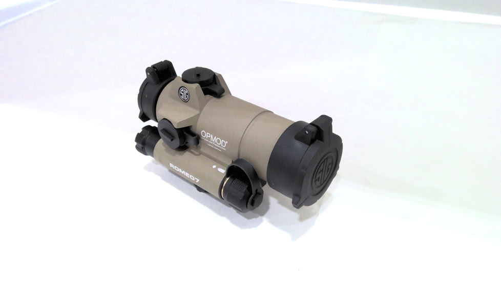 EDEMO SIG SAUER OPMOD Romeo7 Full Size Red Dot Sight, 1x30mm, 2 MOA Red Dot, 0.5 MOA Adj, M1913, FDE, SOR71021, EDEMO2
